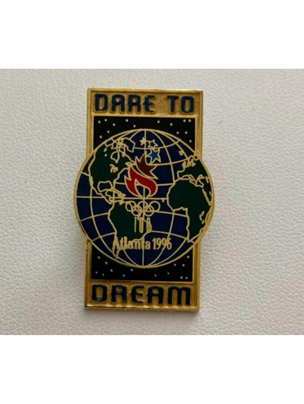 Dare To Dream World Globe 1996 Atlanta Olympics Pin